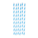 12 cannucce Stripes in carta azzurro/bianco Big Party