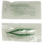 Pinzetta sterile - monouso - 10 cm - verde - PVS